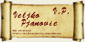 Veljko Pjanović vizit kartica
